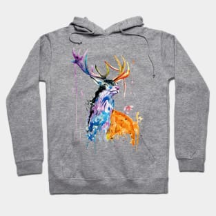 deer watercolor Hoodie